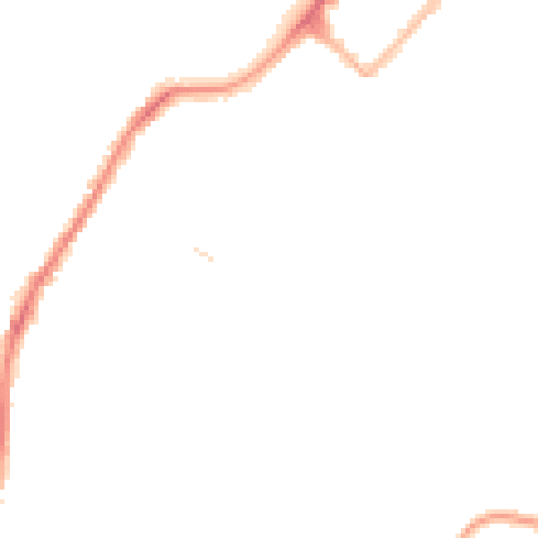 Night-time road noise heatmap for LA3 1UW