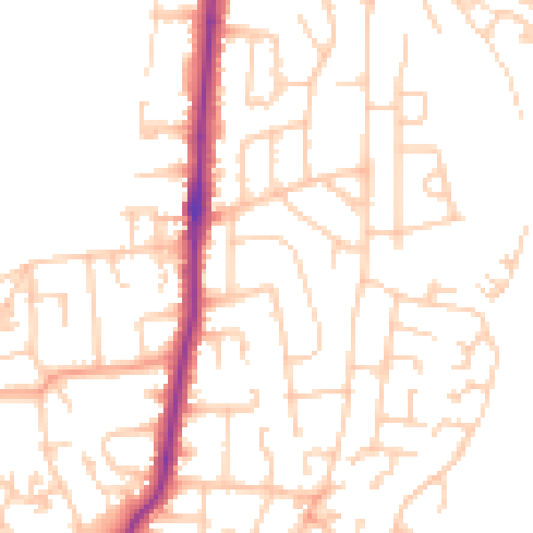 Daytime road noise heatmap for LA3 2DN