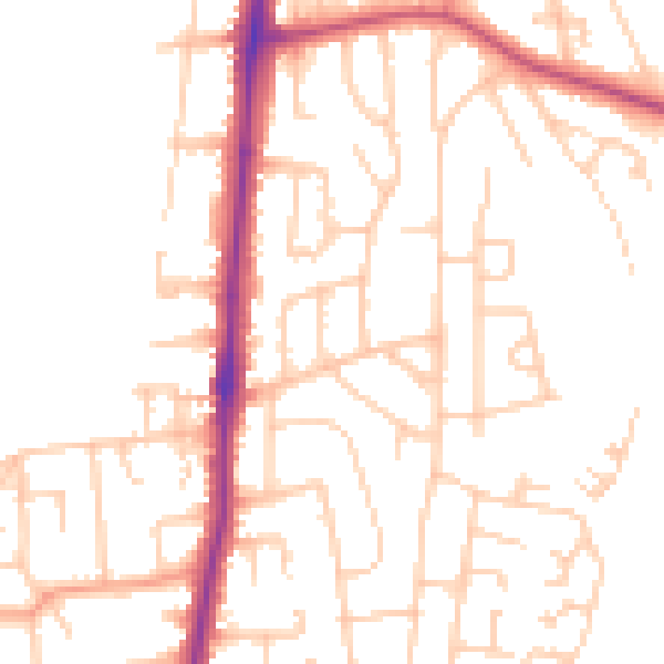 Daytime road noise heatmap for LA3 2DT