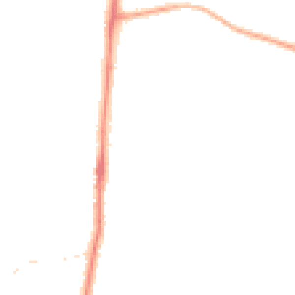 Night-time road noise heatmap for LA3 2DT