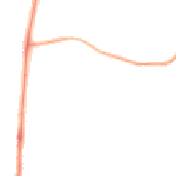 Night-time road noise heatmap for LA3 2EN