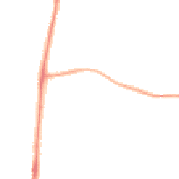 Night-time road noise heatmap for LA3 2EX