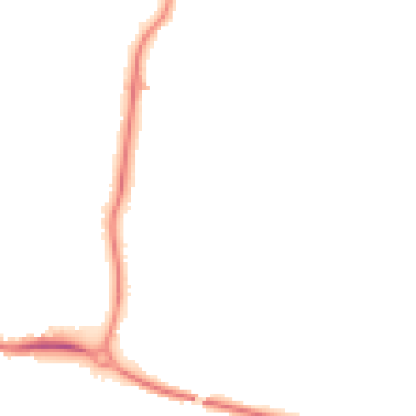 Night-time road noise heatmap for LA3 2GT