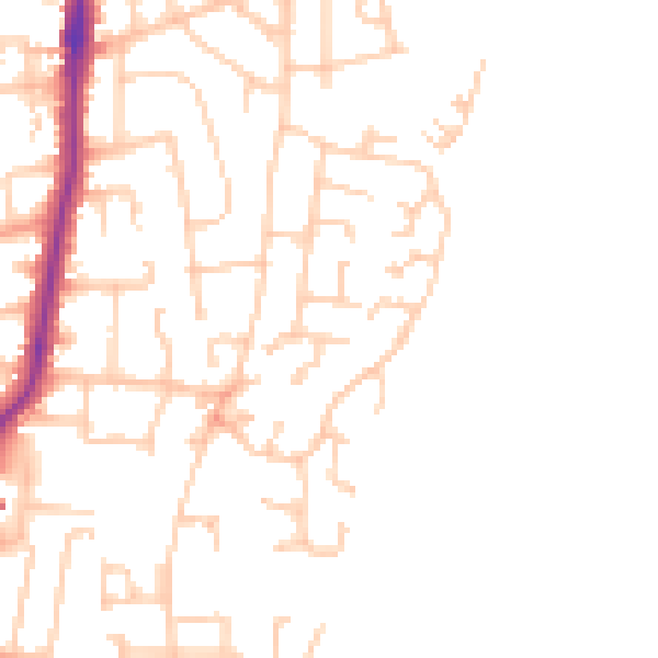 Daytime road noise heatmap for LA3 2HD