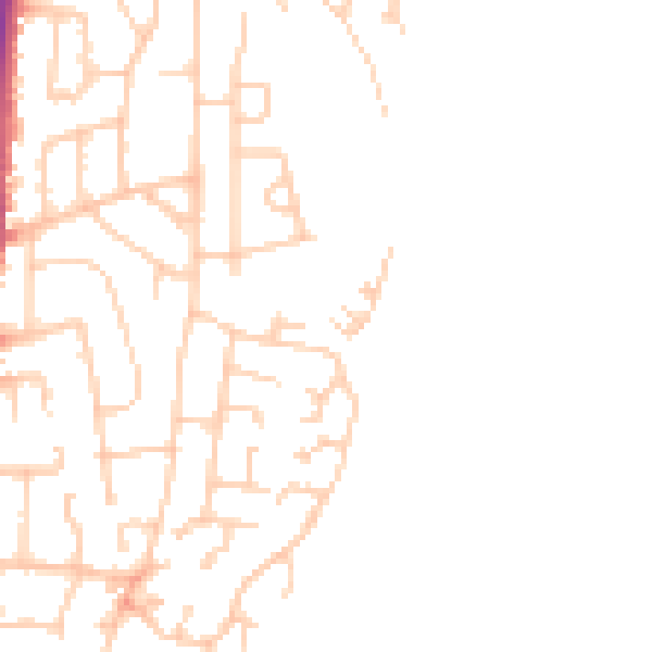 Daytime road noise heatmap for LA3 2HN