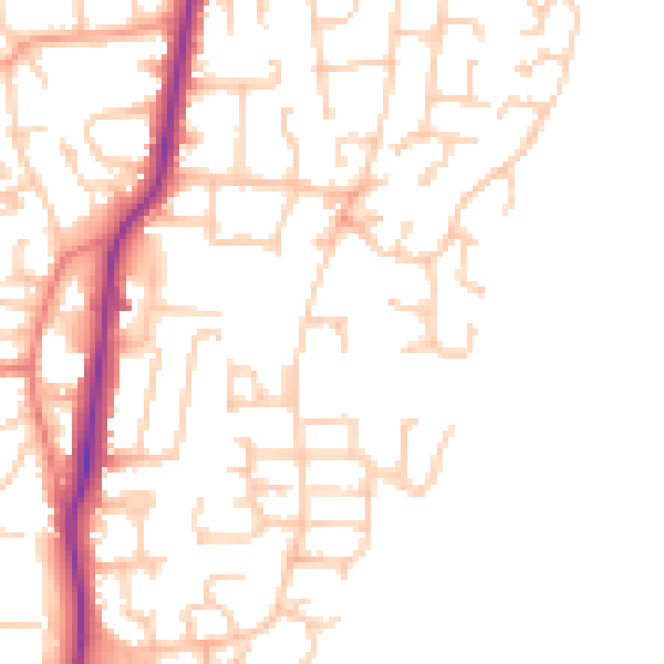 Daytime road noise heatmap for LA3 2LH