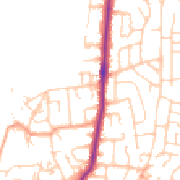 Daytime road noise heatmap for LA3 2NY
