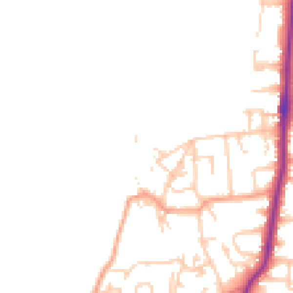 Daytime road noise heatmap for LA3 2PR