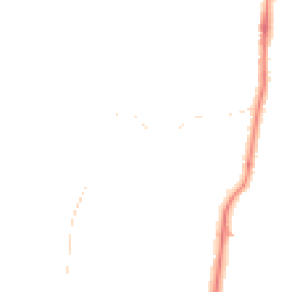 Night-time road noise heatmap for LA3 2RL