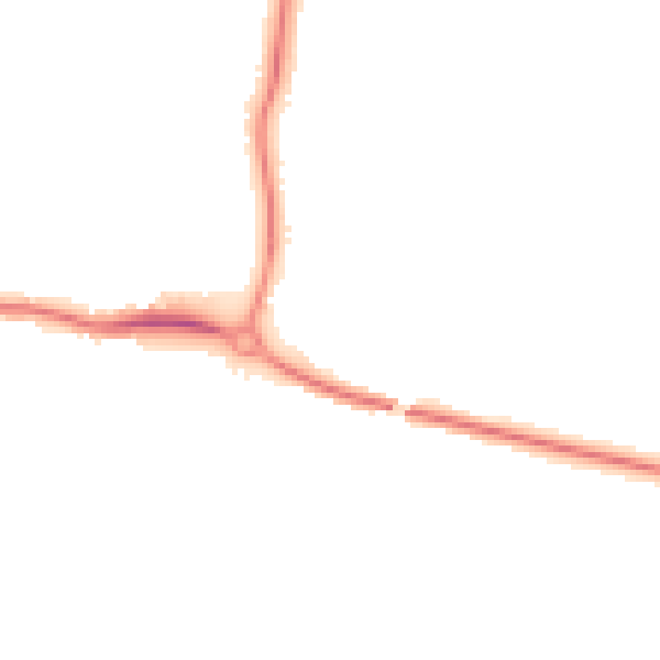 Night-time road noise heatmap for LA3 2SF