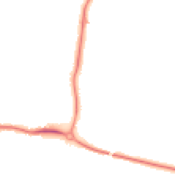Night-time road noise heatmap for LA3 2SH