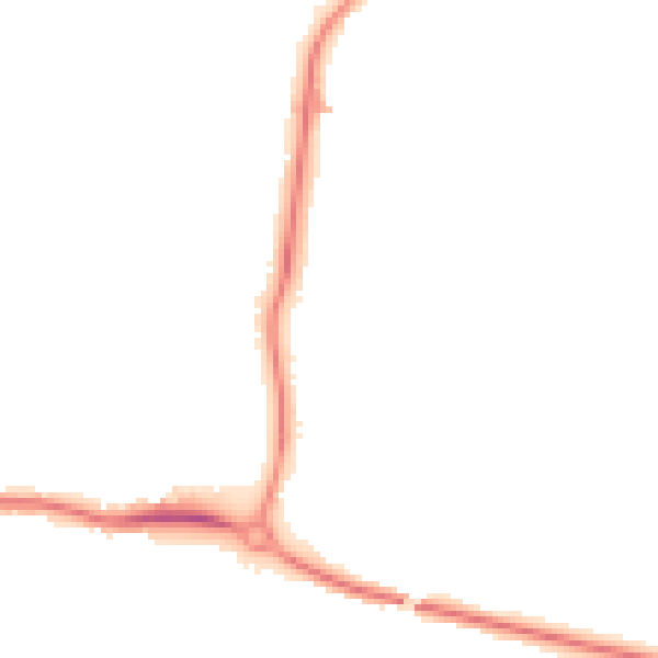 Night-time road noise heatmap for LA3 2SQ