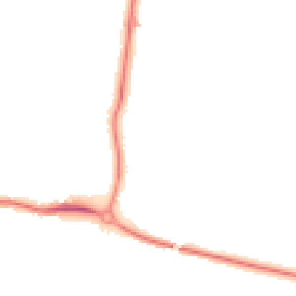 Night-time road noise heatmap for LA3 2SR