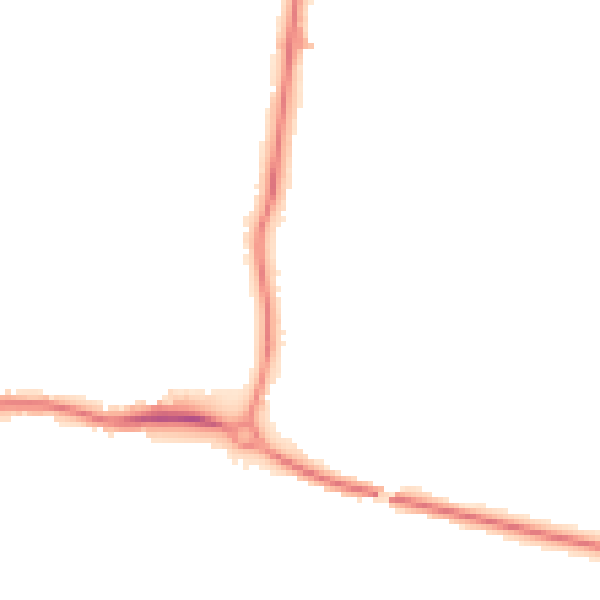 Night-time road noise heatmap for LA3 2SS