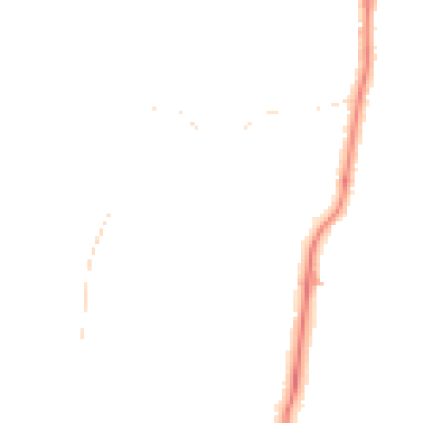 Night-time road noise heatmap for LA3 2UA