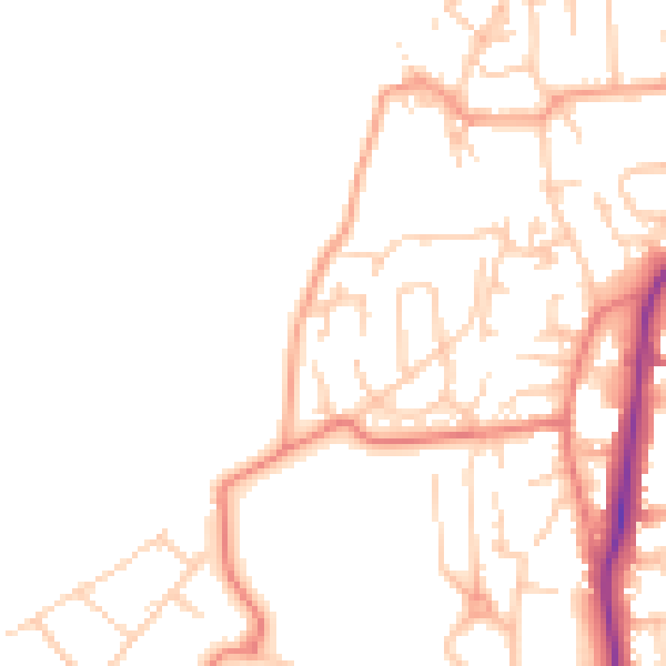 Daytime road noise heatmap for LA3 2YD