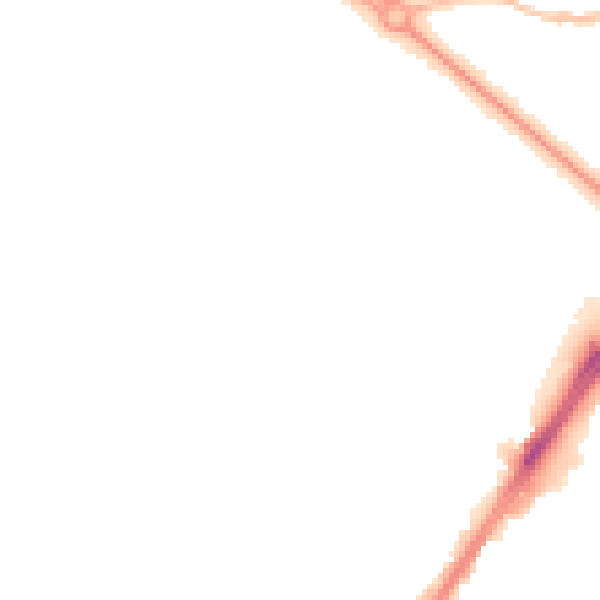 Night-time road noise heatmap for LA3 3AZ