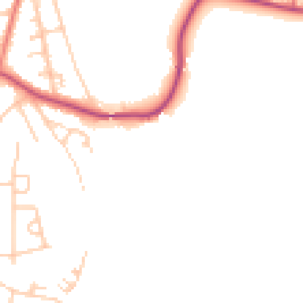 Daytime road noise heatmap for LA3 3EF