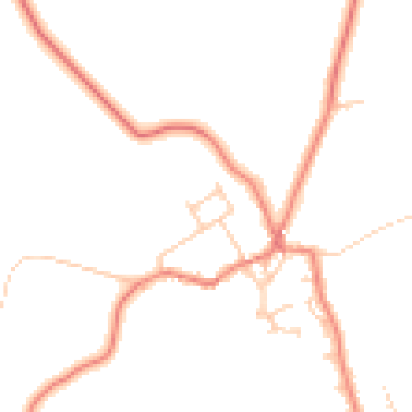 Daytime road noise heatmap for LA3 3HJ