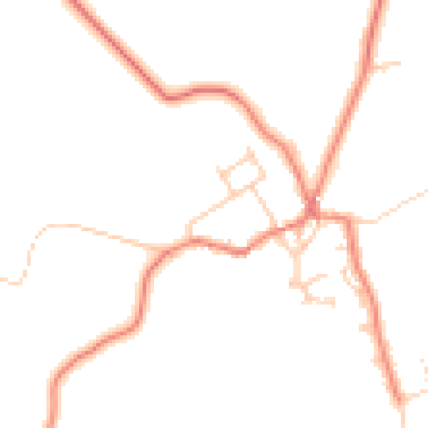 Daytime road noise heatmap for LA3 3HQ