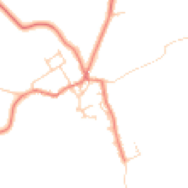 Daytime road noise heatmap for LA3 3HX