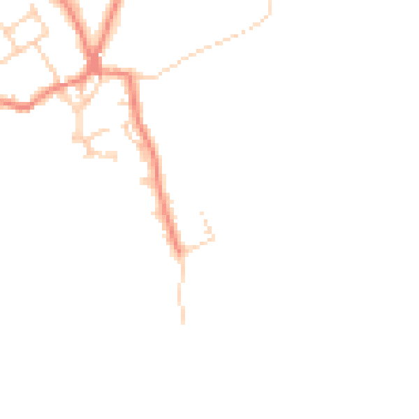Daytime road noise heatmap for LA3 3HY