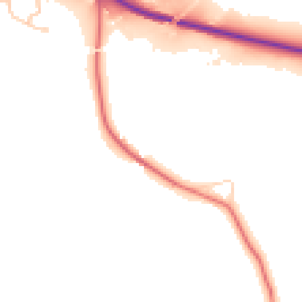 Daytime road noise heatmap for LA3 3JJ