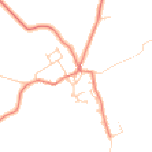 Daytime road noise heatmap for LA3 3JP
