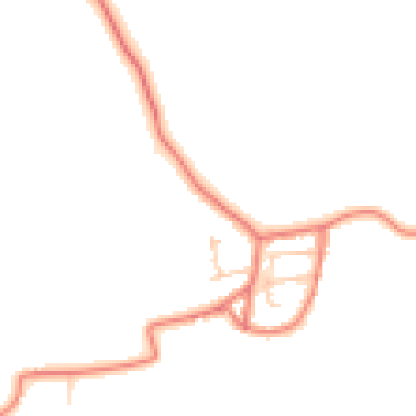 Daytime road noise heatmap for LA3 3JS