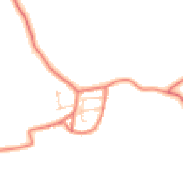 Daytime road noise heatmap for LA3 3JT