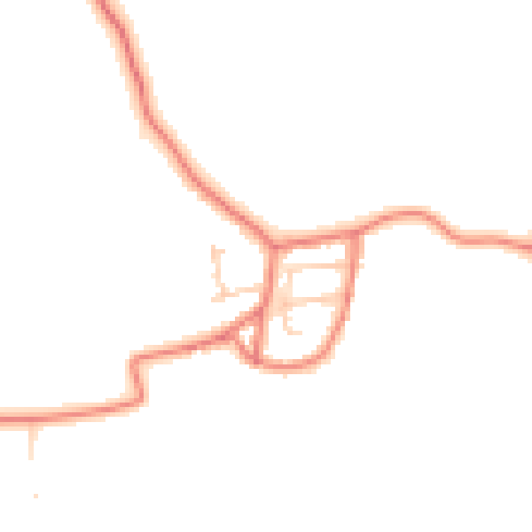 Daytime road noise heatmap for LA3 3JX