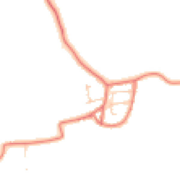 Daytime road noise heatmap for LA3 3JZ