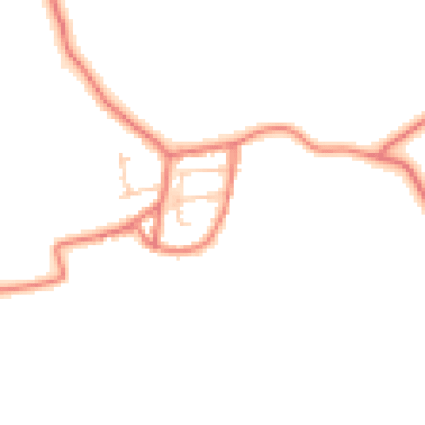 Daytime road noise heatmap for LA3 3LG