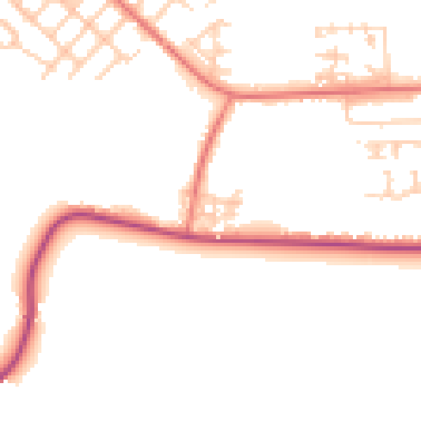 Daytime road noise heatmap for LA3 3NF