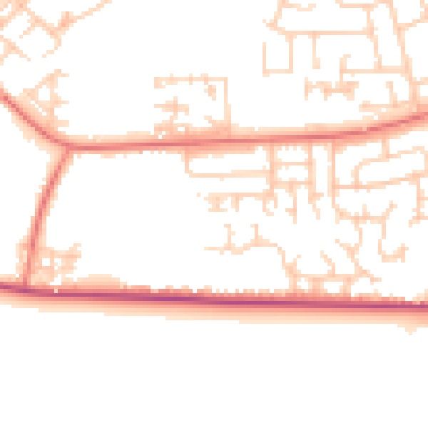 Daytime road noise heatmap for LA3 3QB