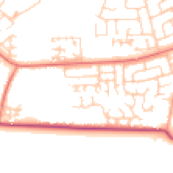 Daytime road noise heatmap for LA3 3QE