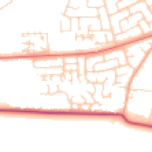 Daytime road noise heatmap for LA3 3QL