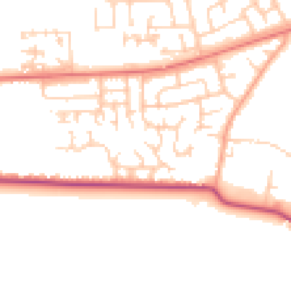 Daytime road noise heatmap for LA3 3RB
