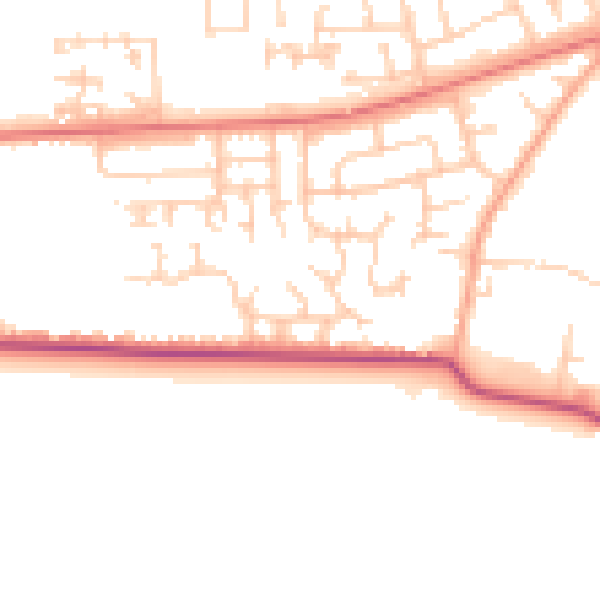 Daytime road noise heatmap for LA3 3RD