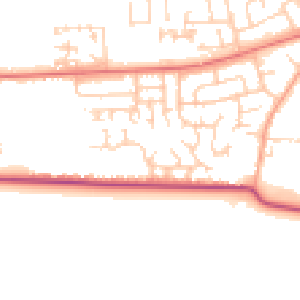 Daytime road noise heatmap for LA3 3RE