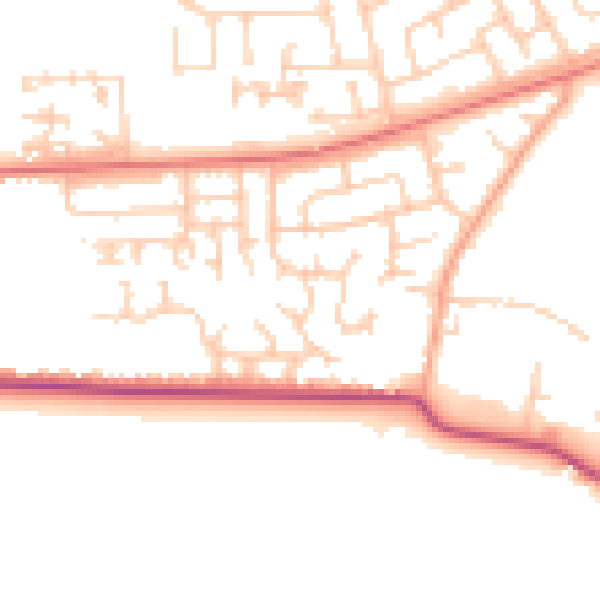 Daytime road noise heatmap for LA3 3RG