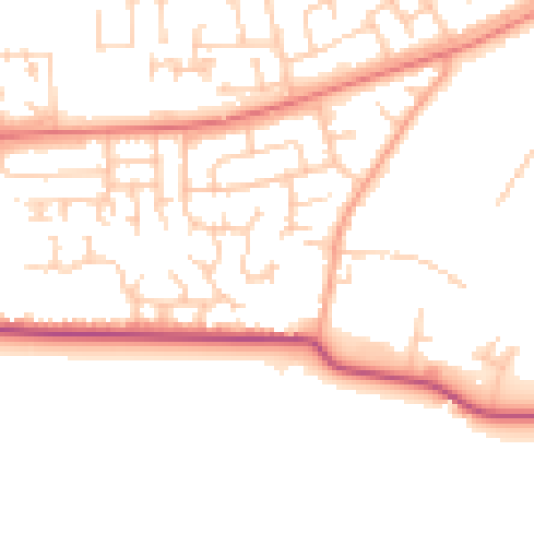 Daytime road noise heatmap for LA3 3RL