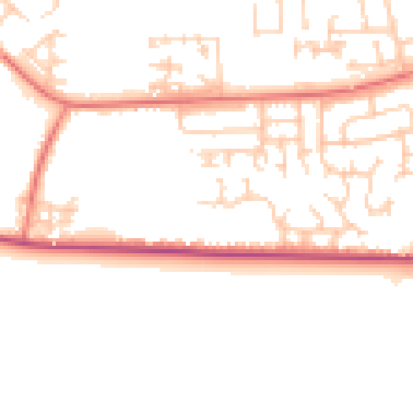 Daytime road noise heatmap for LA3 3RP