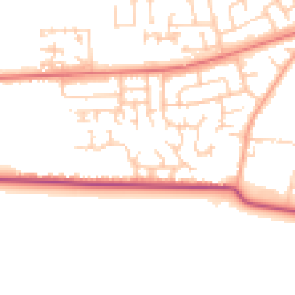 Daytime road noise heatmap for LA3 3RT