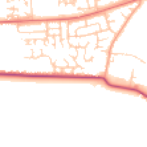 Daytime road noise heatmap for LA3 3RU