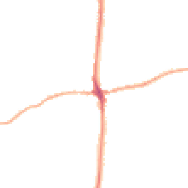 Night-time road noise heatmap for LA7 7AB
