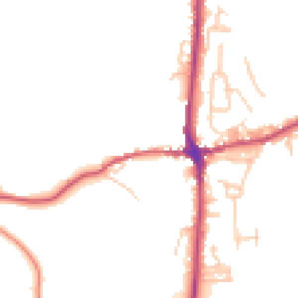 Daytime road noise heatmap for LA7 7AD