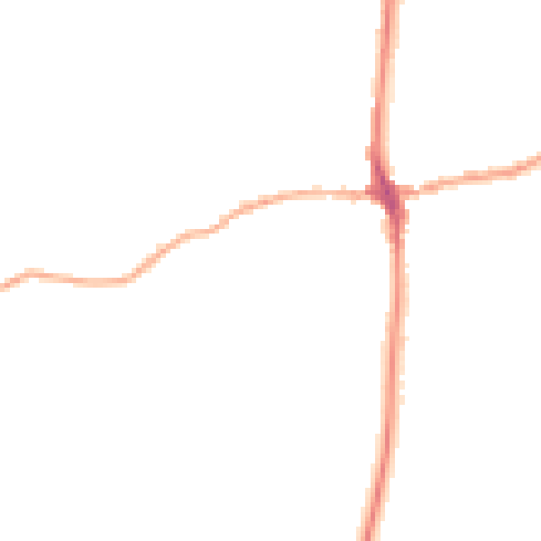 Night-time road noise heatmap for LA7 7AE