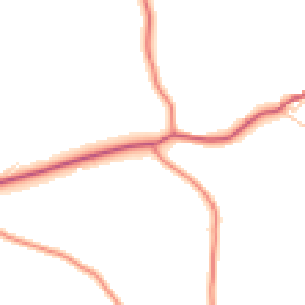 Daytime road noise heatmap for LA7 7AF