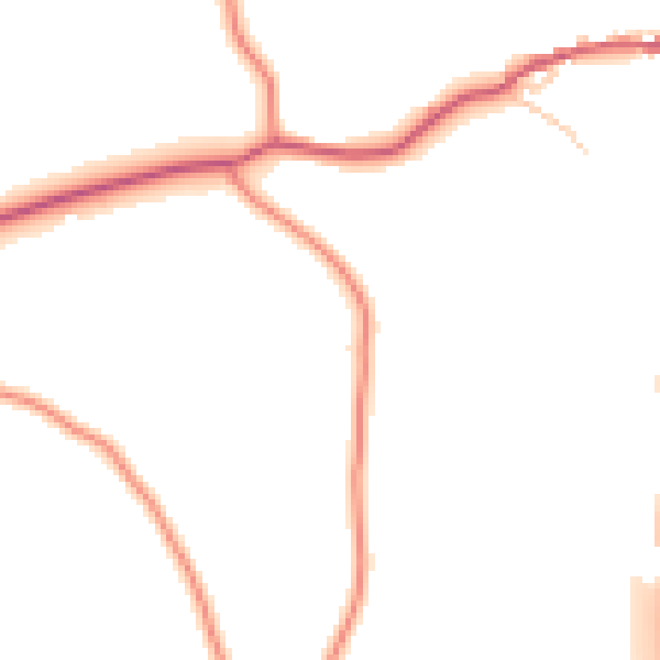 Daytime road noise heatmap for LA7 7AG